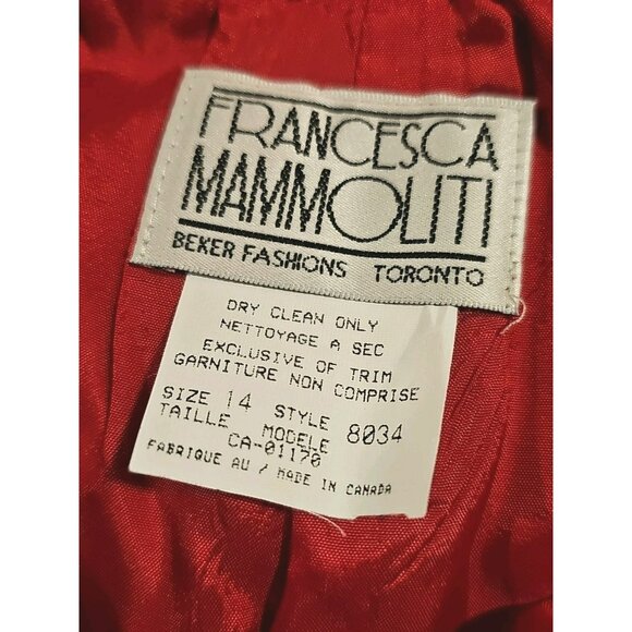 Francesca Mammoliti Red Brick Wide Leg Linen Drawstring Pants Women Sz 14 - Picture 4 of 12